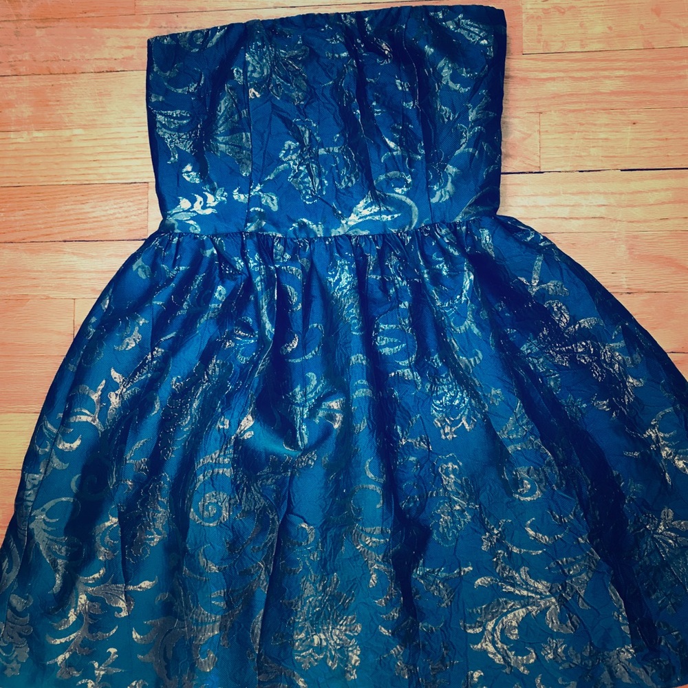 Aqua Brocade Dress